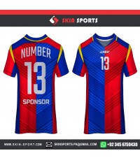 RED BLUE WALL   SOCCER JERSEYS